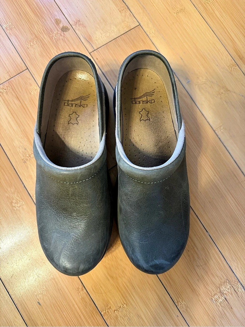 Dansko Professional Clog Leather Mules in Green